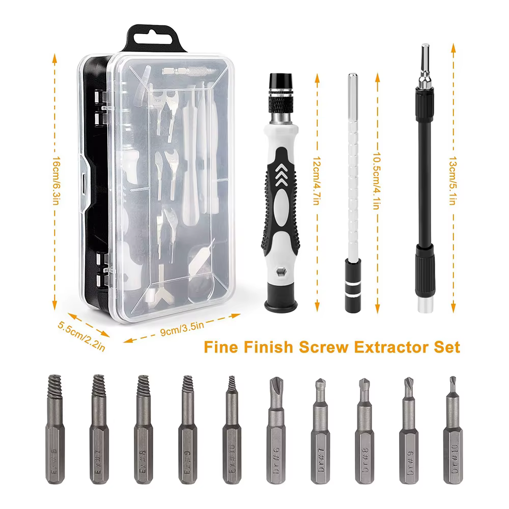 Jeu de tournevis magnétiques Torx Phillips 25/115/135/140 en 1, Kit d'embouts de vis avec clé de dém