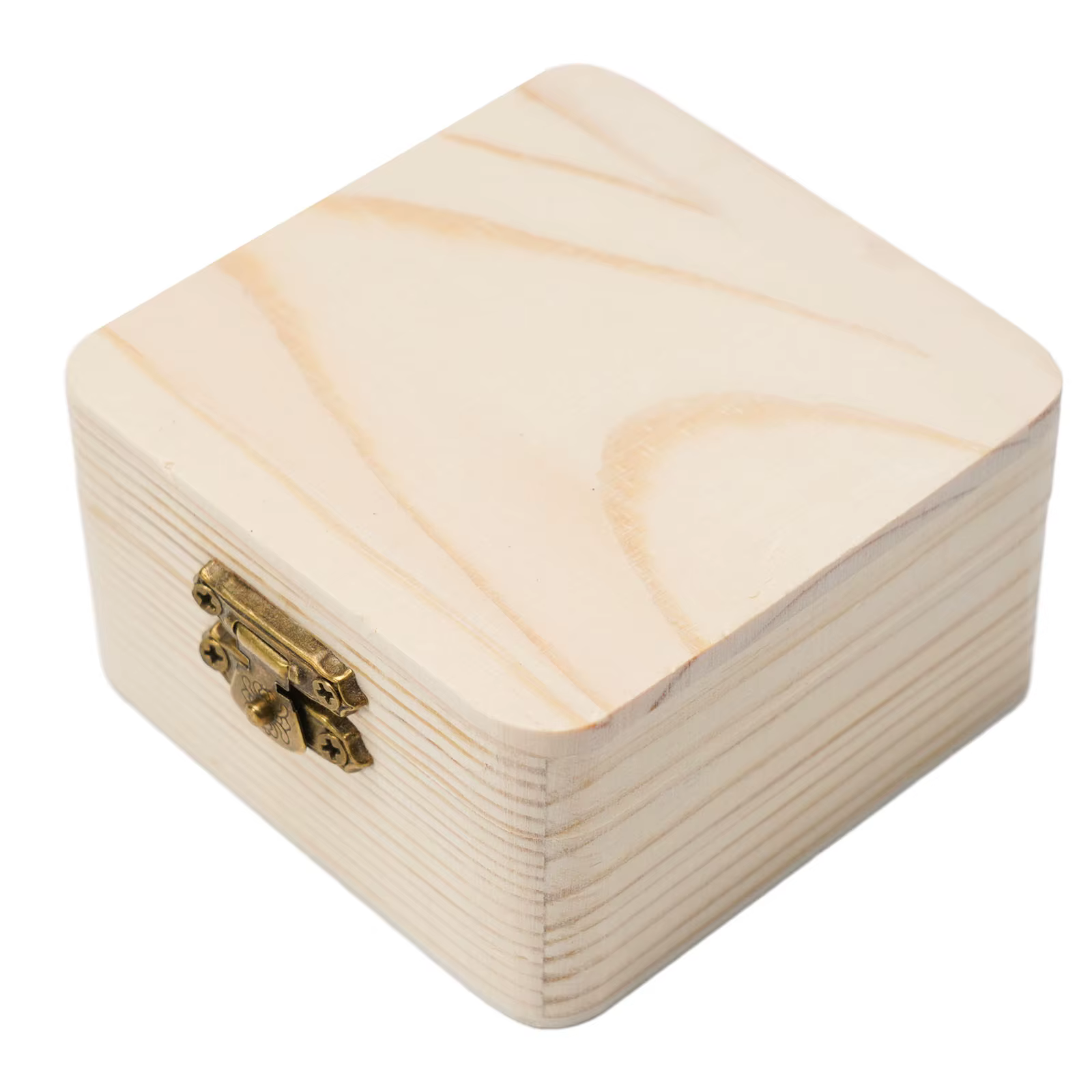 Boîte d'emballage en bois naturel uni 8x8x4,5 cm, boîte de rangement, boîte cadeau, boîte de rangeme