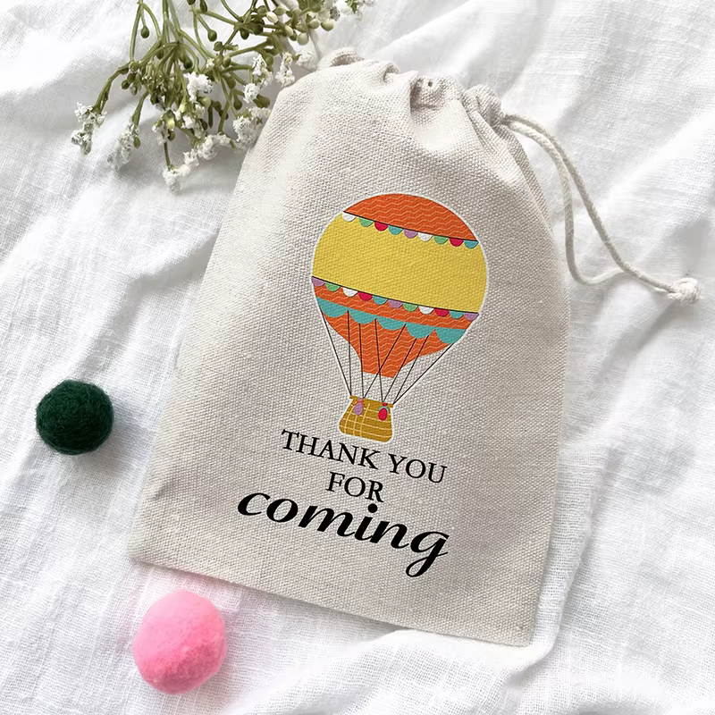 Sacs cadeaux à thème de ballon à air chaud pour enfants, décoration de fête d'anniversaire, premier,