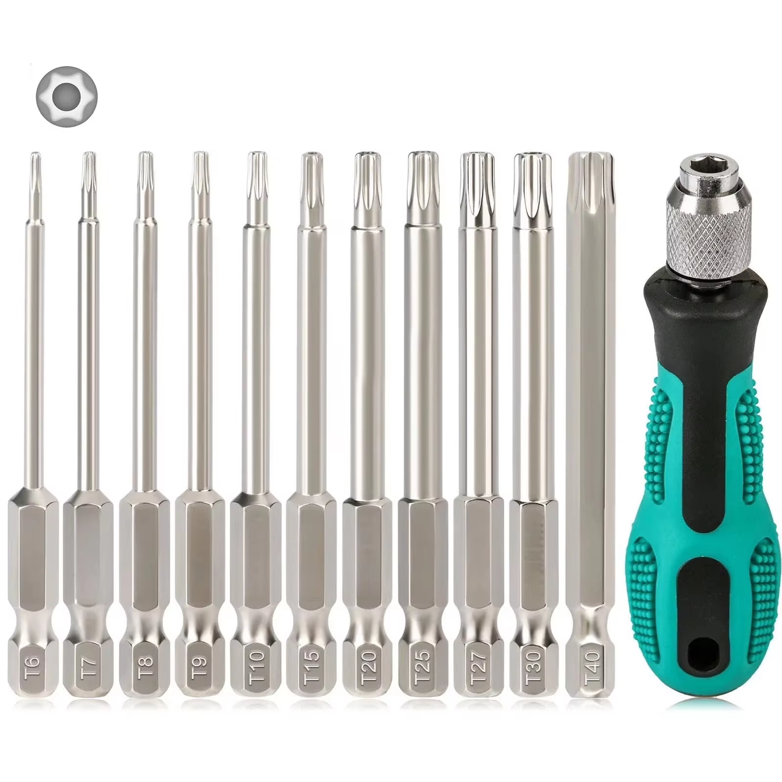 Jeu de tournevis Torx, jeu de tournevis de sécurité à couple de serrage de 1/4 po, jeu de tournevis