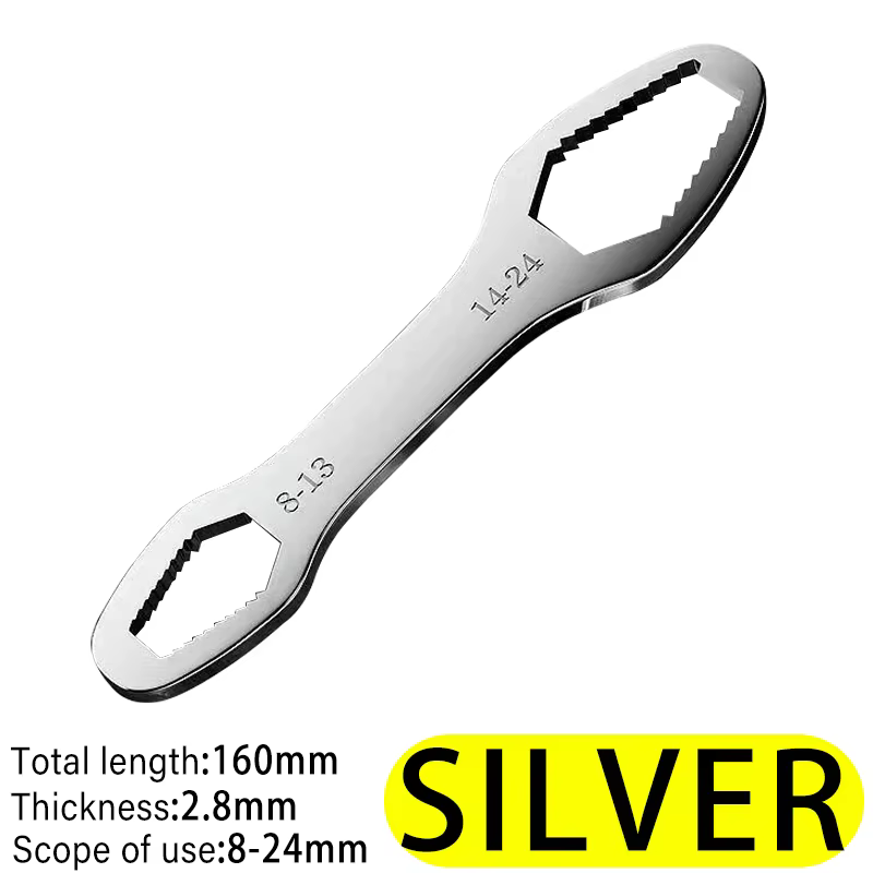 Clé Torx universelle auto-ajustable 8-24 mm, clé à lunettes réglable, clé Torx double tête, outils à
