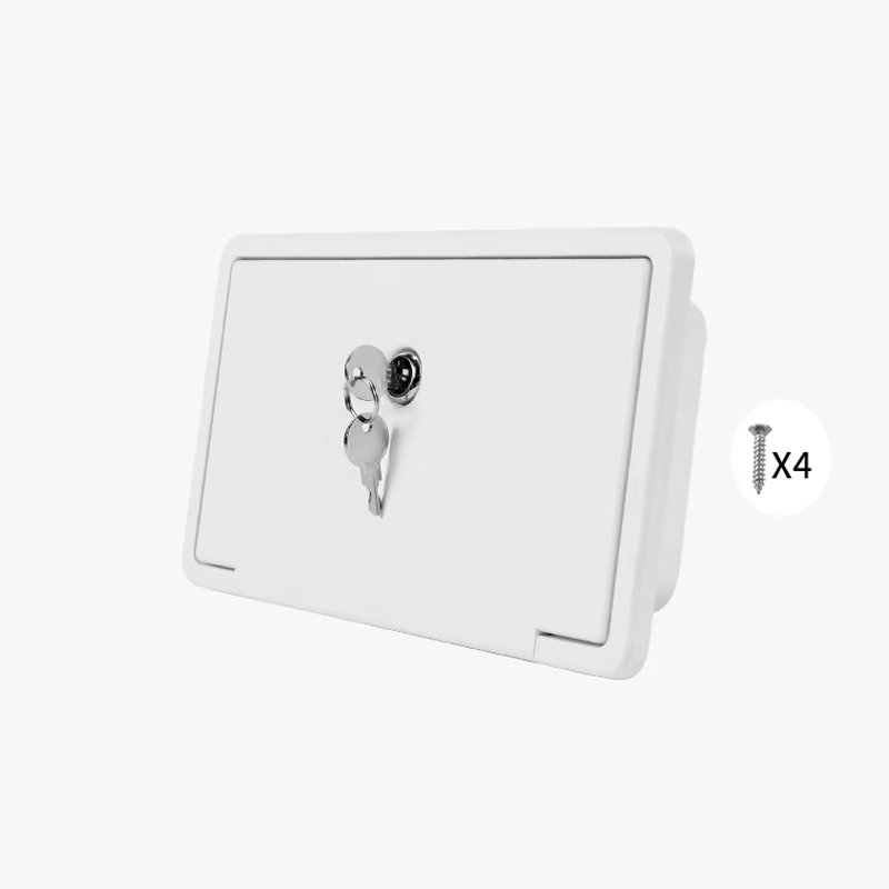 Trappe avec boîte de rangement et serrure ABS blanc étanche RV caravane hayon pour camping-car extér
