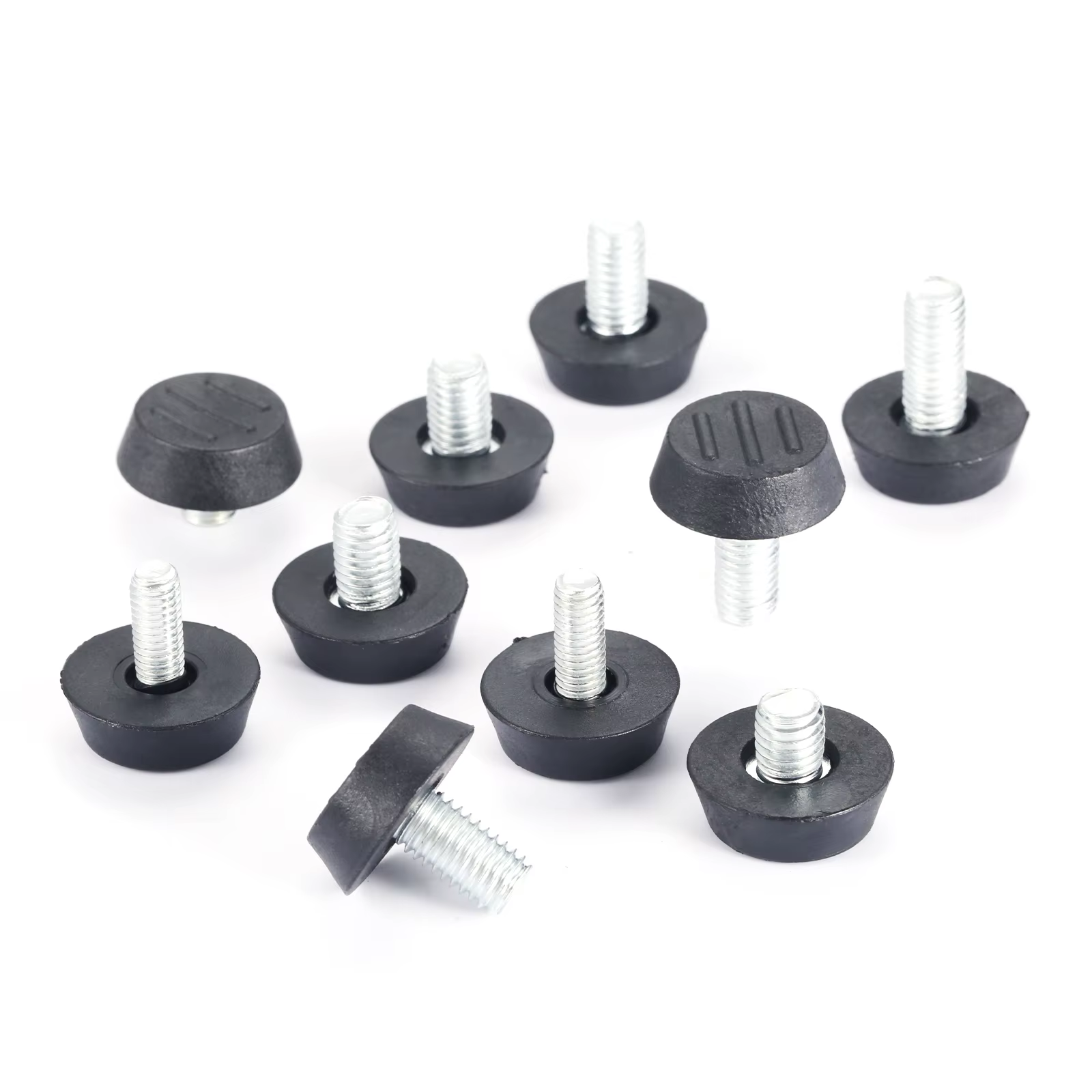 Niveleurs de meubles à filetage M6/M8 x 23mm, 10 pièces, diamètre réglable, tige d'équilibre à vis,