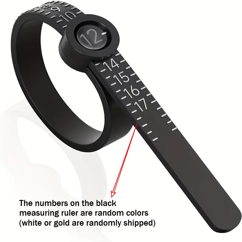 Mesure professionnelle de la taille de l'anneau 1-17, outil de mesure américain avec loupe, règle so