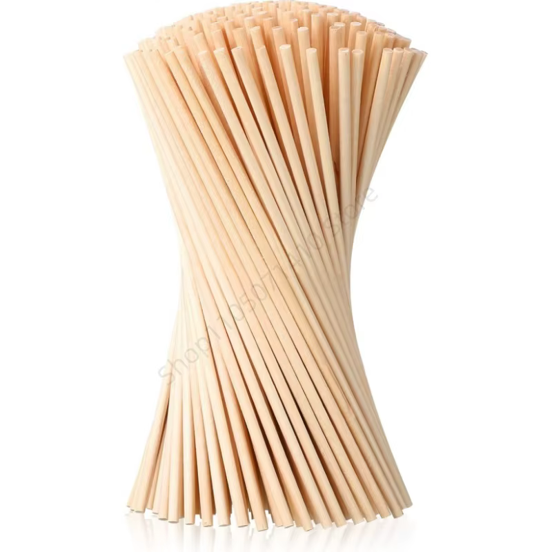Bâtons ronds en bois de 3/5mm, 50 pièces, bricolage artisanal fait à la main, petit matériau de bâto