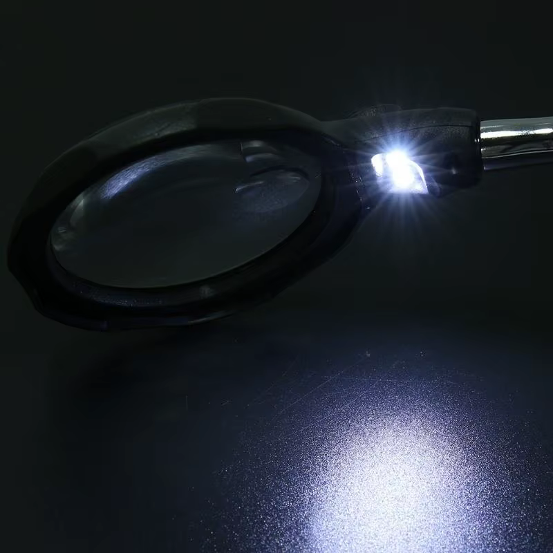 Loupe de bureau Loupe de soudage support LED outil de réparation de soudure Loupe troisième main pou