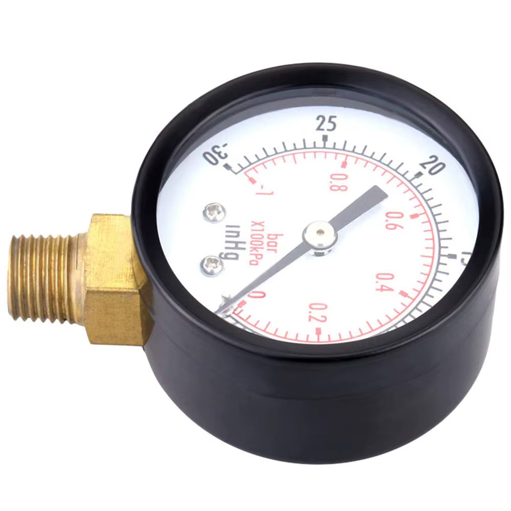 Manomètre à vide Mini cadran jauge à cadran double échelle 1/4 "NPT -30HG/0PS compteur de pression s