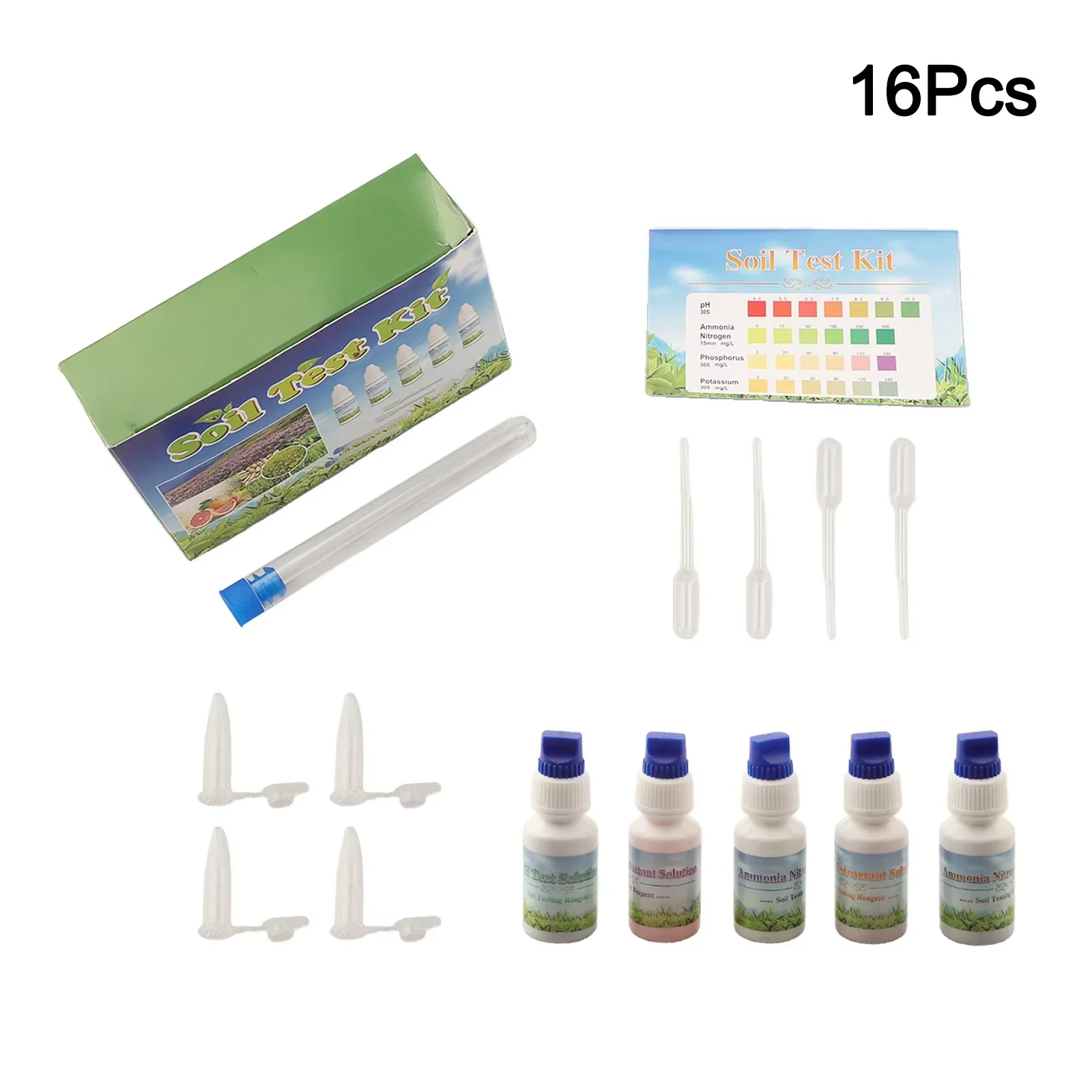 Kit de test de sol français, solution de mesure du PH, jardinage agricole, outil à main domestique, 