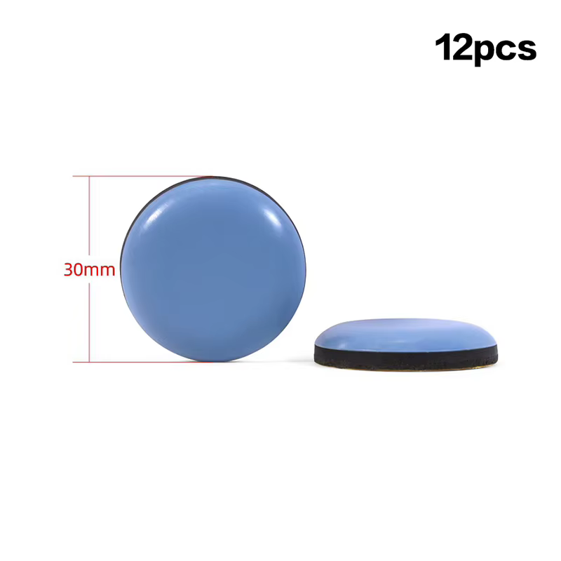 Ensemble de 12 pièces de patins coulissants pour meubles de maison, patins mobiles carrés en PTFE po