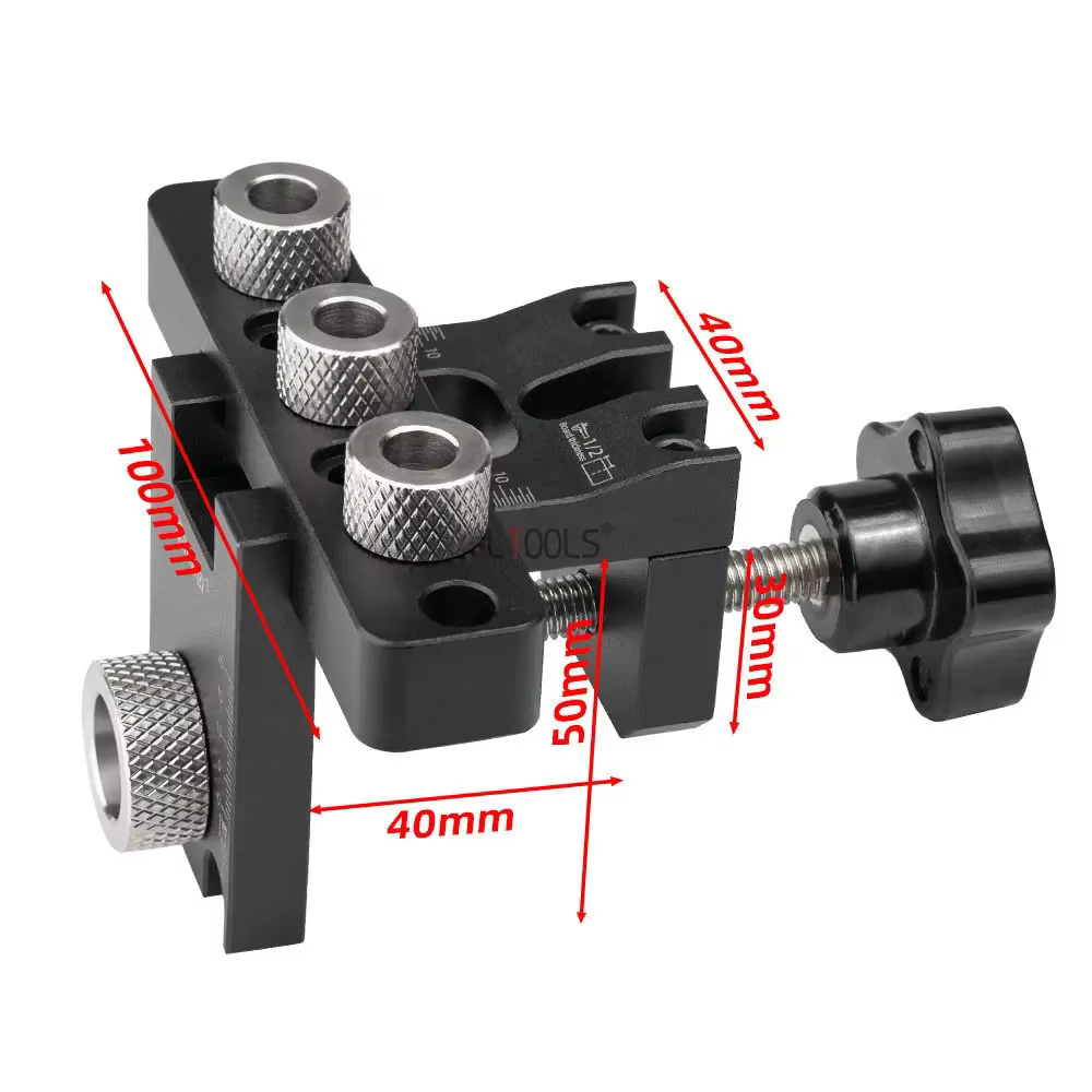 Kit maître de gabarit de perçage de précision 3-en-1 pour chevilles et came, guide de perçage de tro