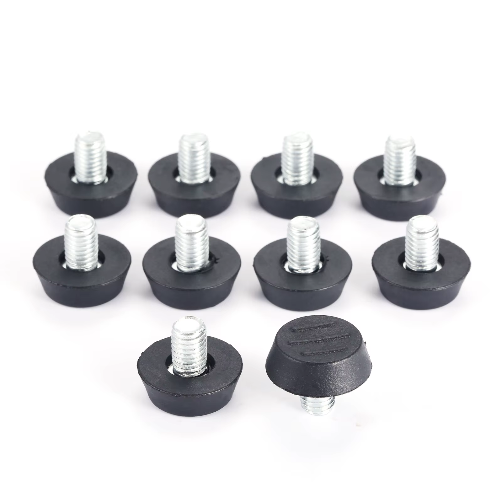 Niveleurs de meubles à filetage M6/M8 x 23mm, 10 pièces, diamètre réglable, tige d'équilibre à vis,