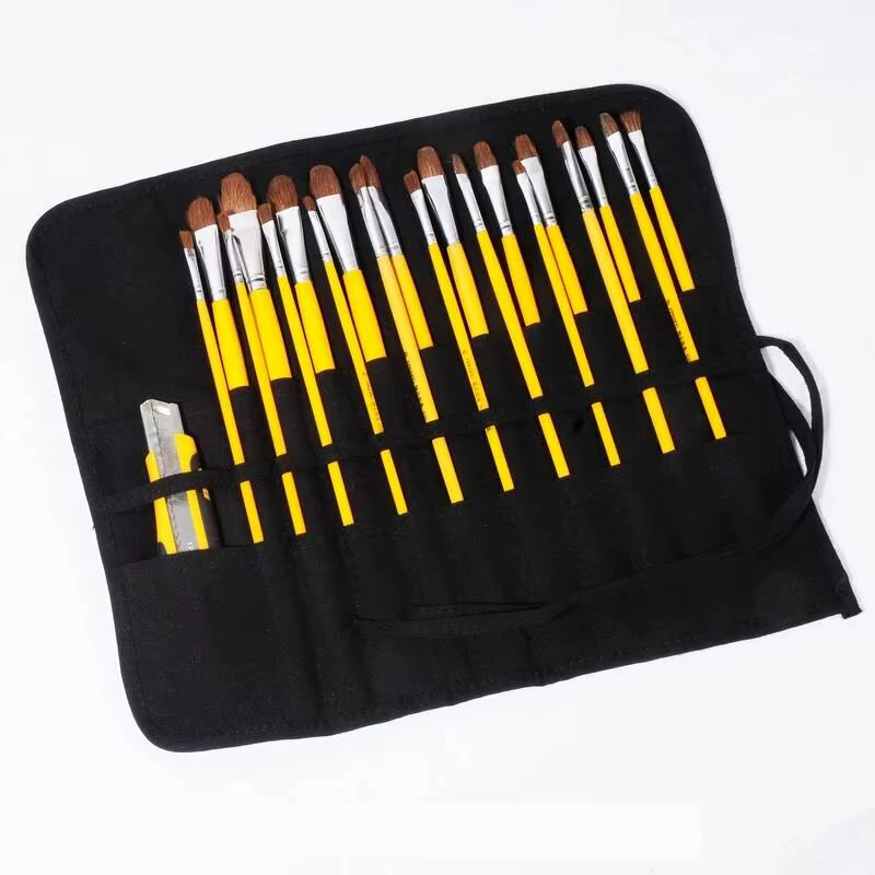 Sac de rangement en toile pour pinceaux de peinture, sac de rangement pour pinceaux d'aquarelle et d