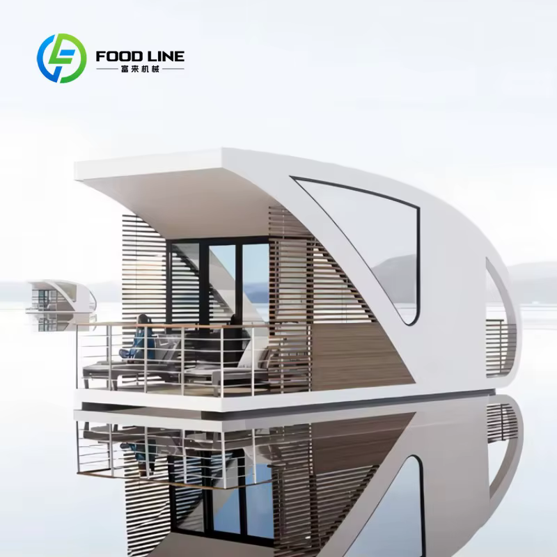 Maison flottante de luxe personnalisée, bateau ponton, hôtel mobile sur l'eau, maison flottante offs