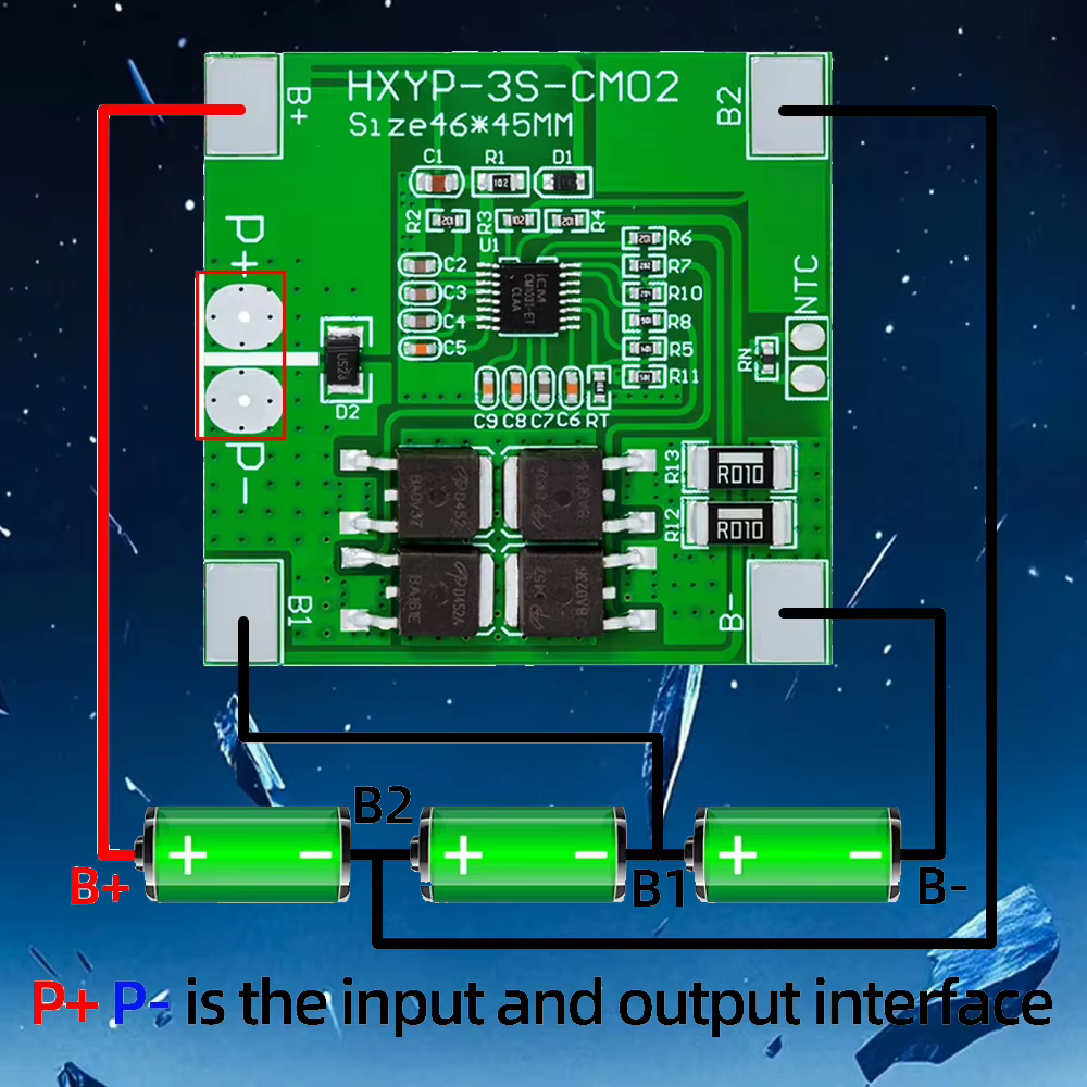 Carte de protection BMS 3S LiFePO4 : 9,6 V/10,8 V 14 A – 3,2 V 4 MOS, revêtement par pulvérisation e