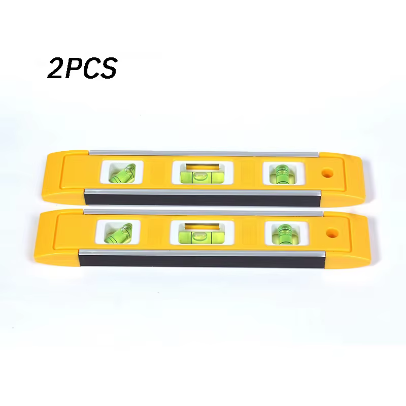 2pcs Jauge de Niveau En Alliage D'aluminium Forte Magnétique Mini Trois Type Jauge de Niveau Horizon