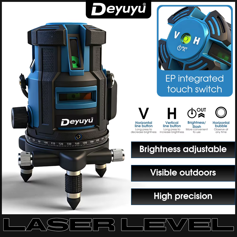 Niveau laser vert à 5 lignes, niveau laser infrarouge, instrument de nivellement automatique haute p