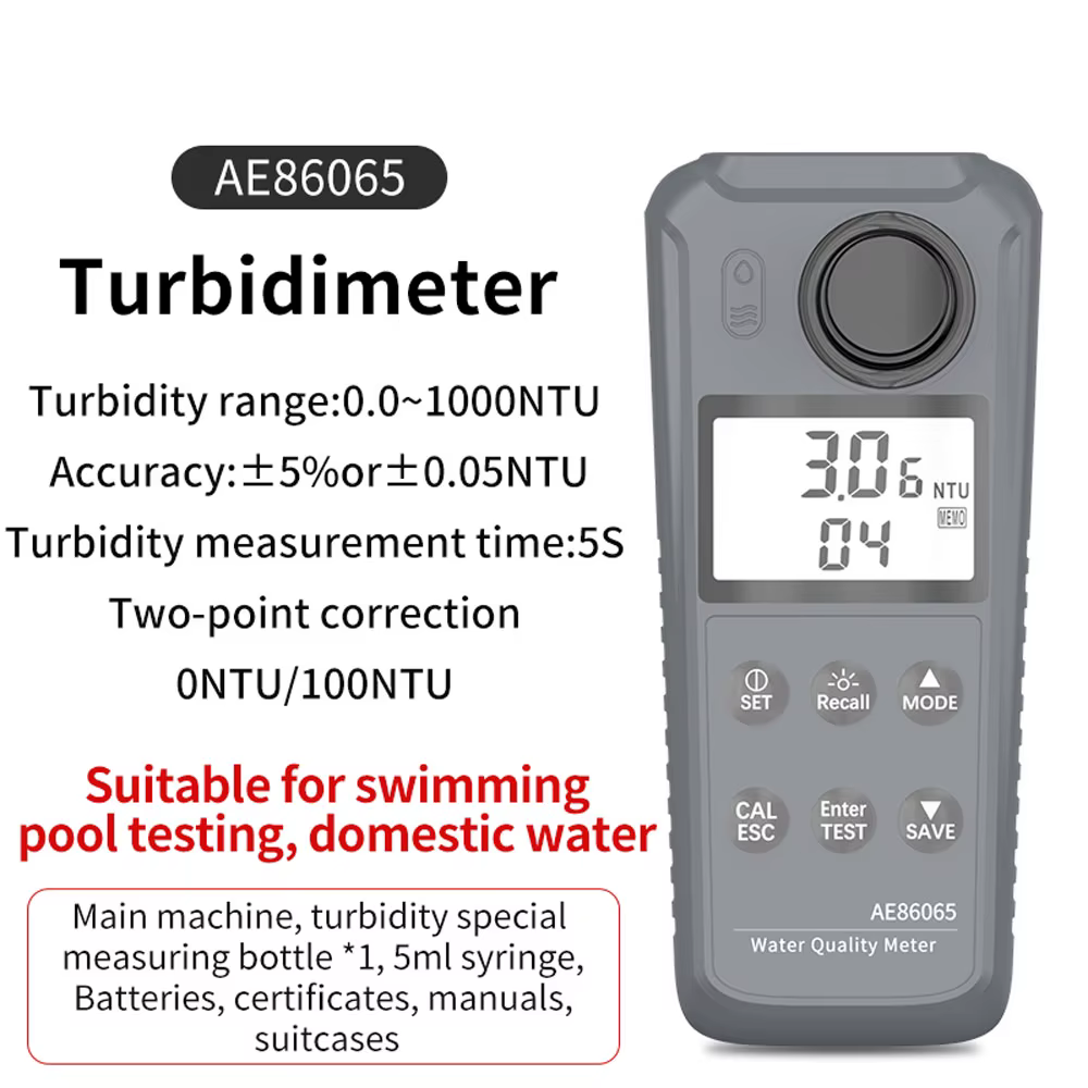 Turbidimètre Portable AE86065, testeur de turbidité numérique, plage 0.00 ~ 1000NTU