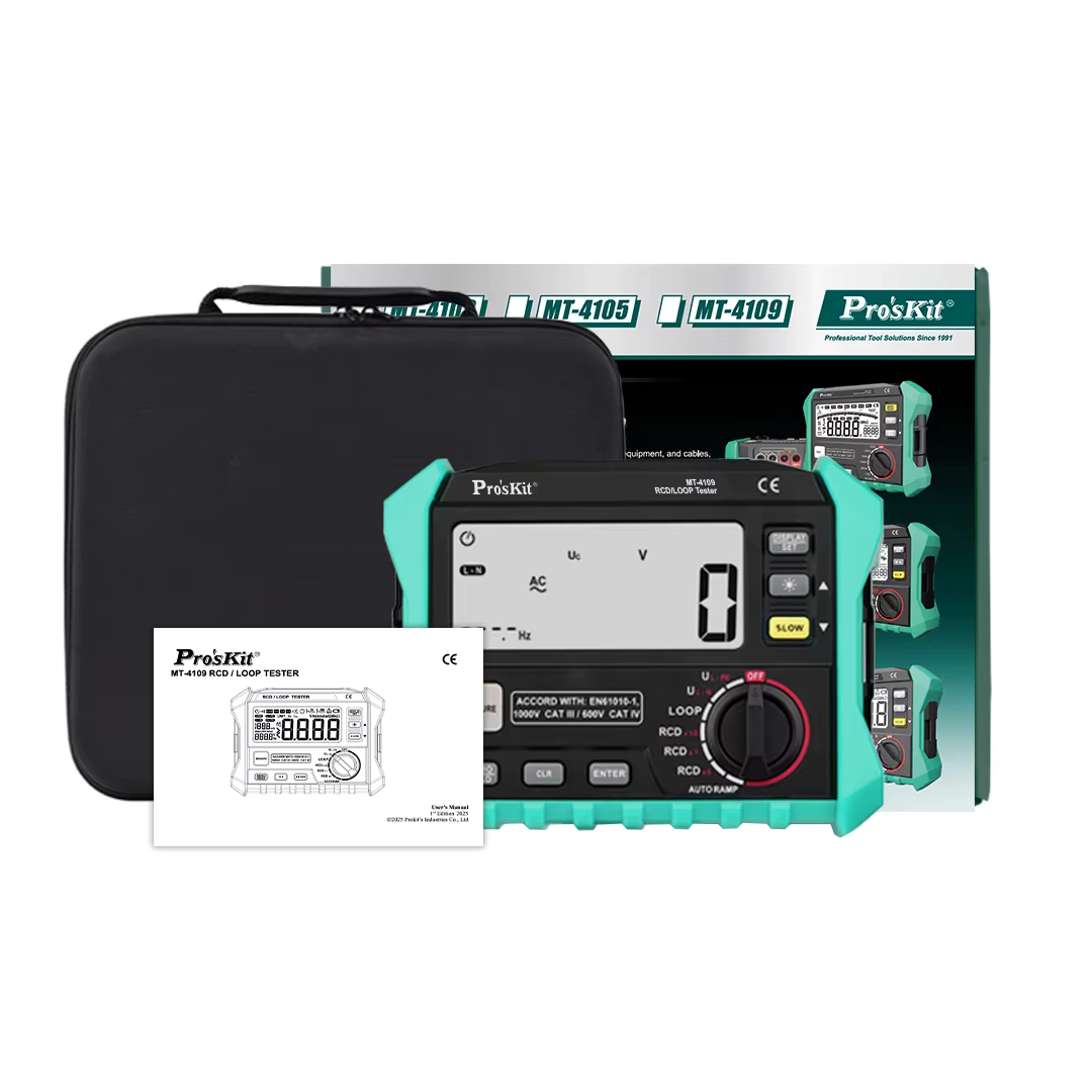 Pro'skit MT-4109 testeur RCD/LOOP testeur de résistance de Circuit de courant résiduel compteur de r