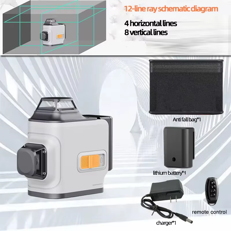Nouveau niveau laser 4D 12/16 lignes, lignes horizontales et verticales croisées, niveau laser spéci