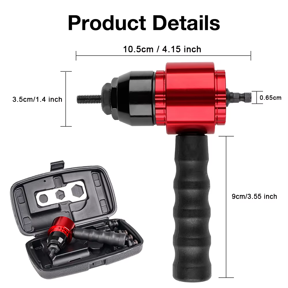 Machine à riveter les écrous M3, M4, M5, M6 et M8 pour usage domestique, adaptateur pour pistolet à
