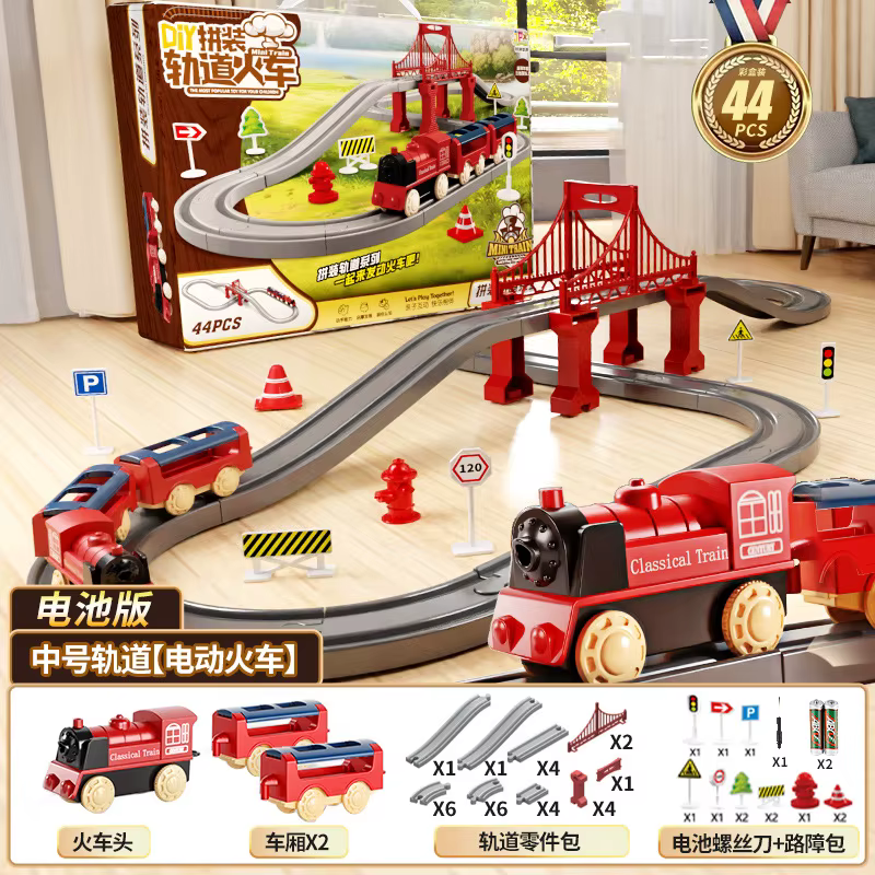 BEJESS Ensemble de train électrique à grande vitesse avec pistes de 90 cm, modèle de simulation de t