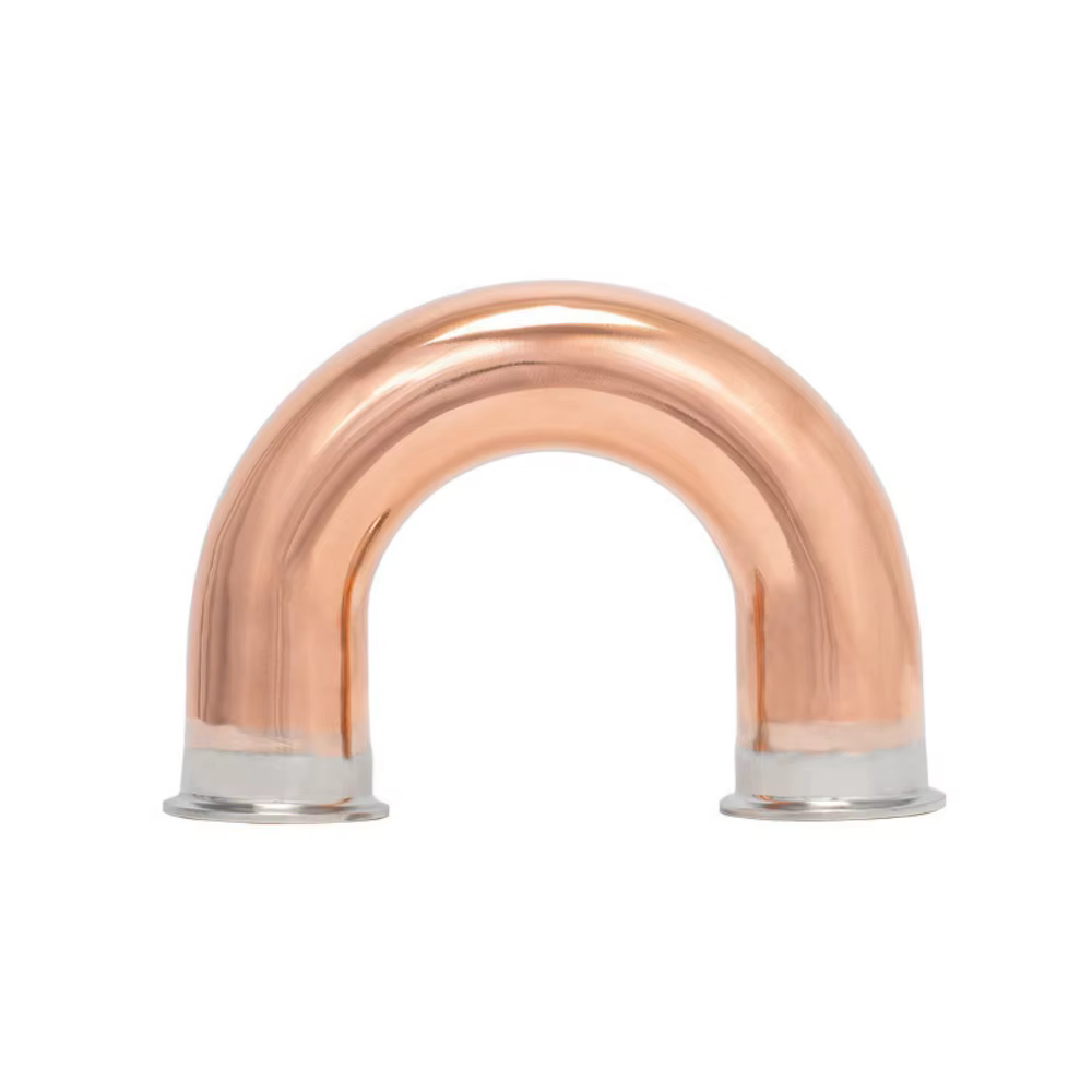 Pince 2"(51mm)OD64mm 180 ° Coude en cuivre en forme de U, accessoires d'équipement de brassage pour 