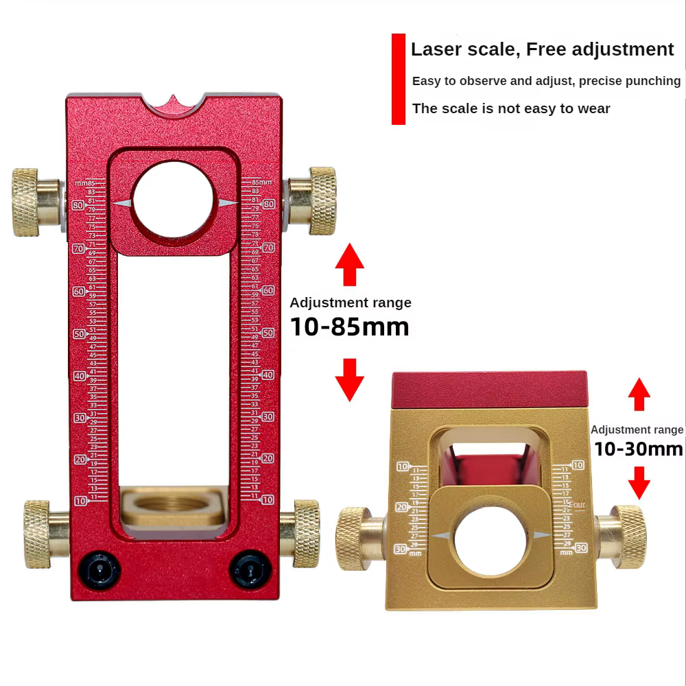 Guide de perçage 2 en 1, gabarit de chevilles, localisateur de poinçons à vis pour armoire de lit, j