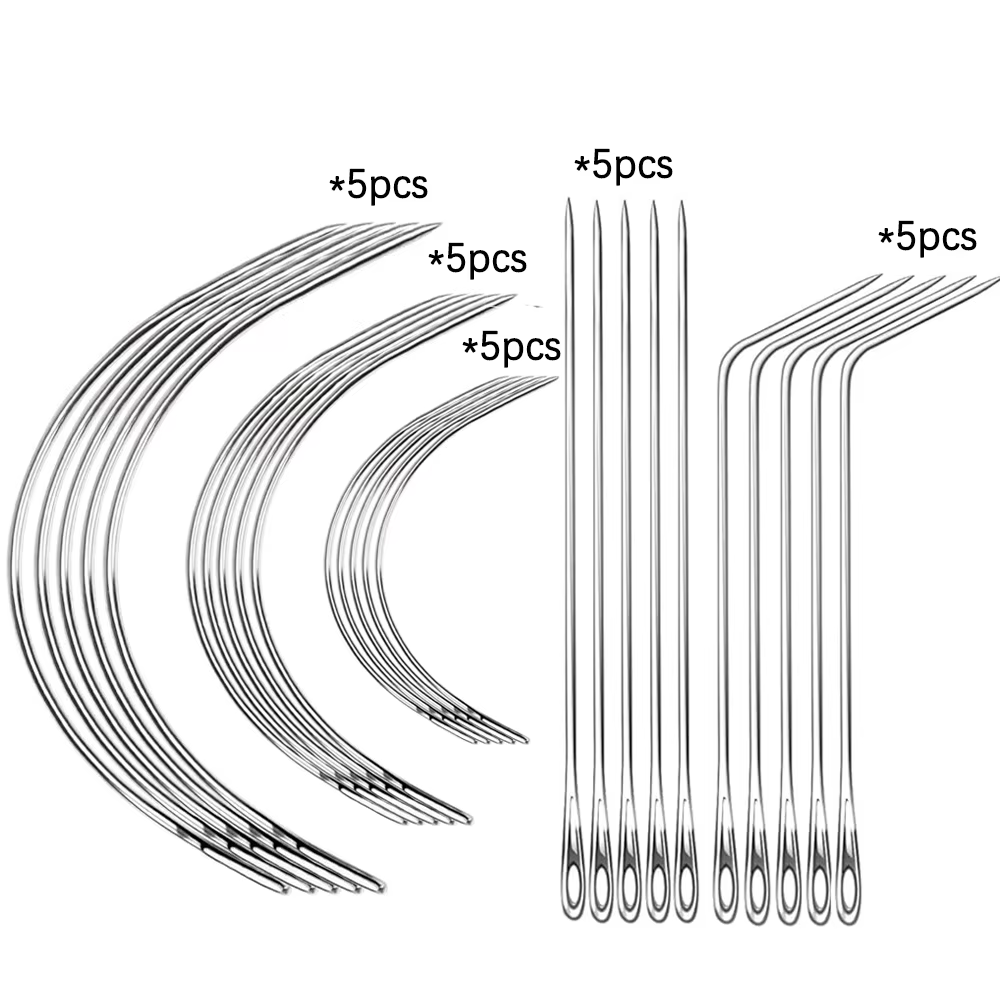 Aiguilles incurvées en acier inoxydable, Type C I L, pour la fabrication de perruque, en dentelle, a