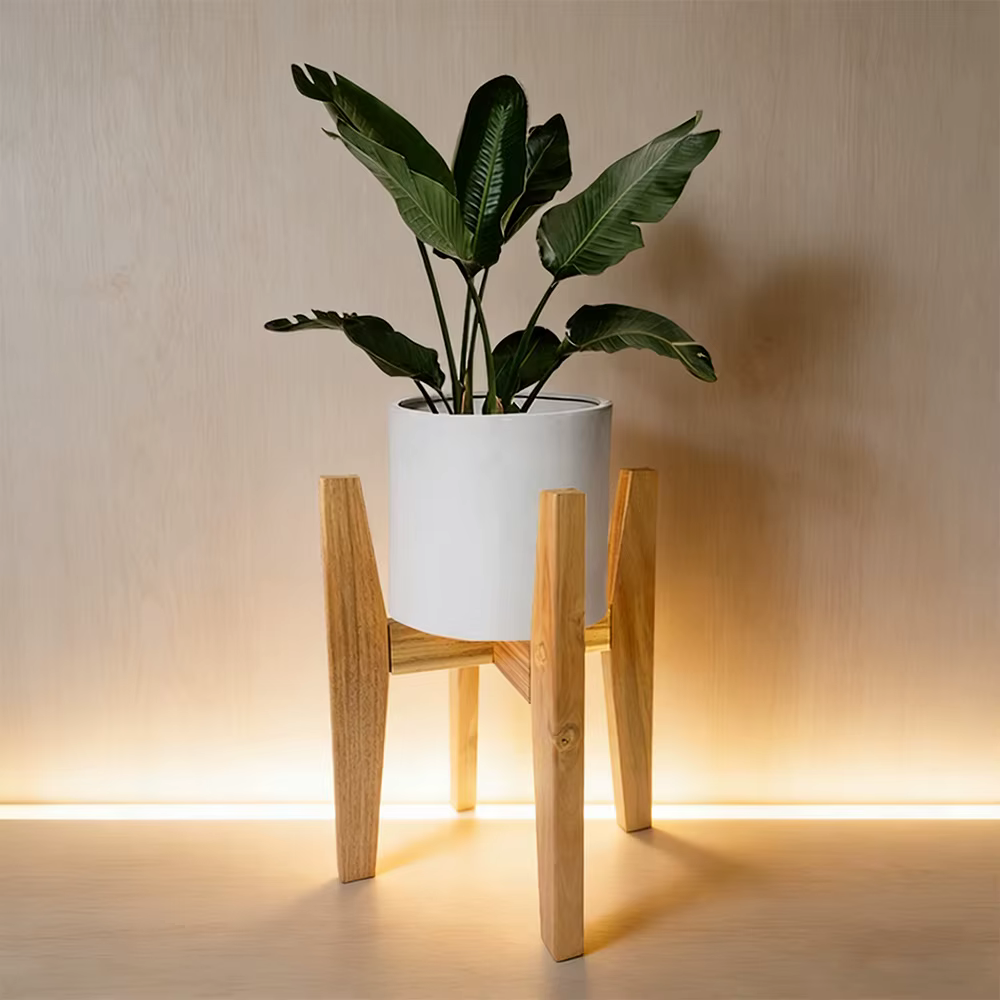 Support à fleurs en bois, support à plantes carré, support extensible, support pour bonsaï, plateau