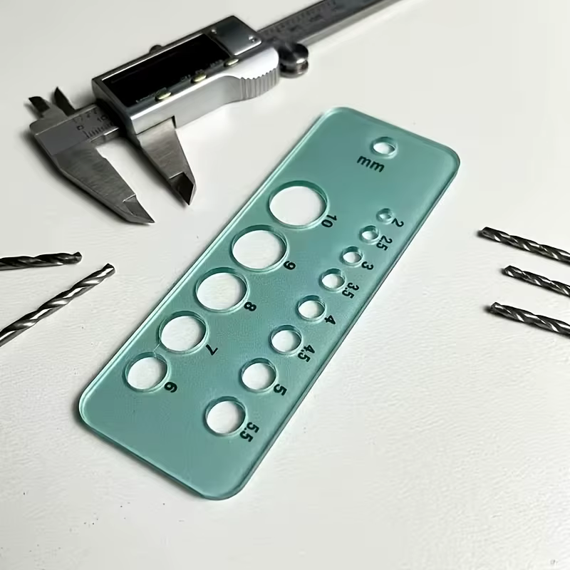 Tableau de tailles de crochets de précision, règle de mesure artisanale, outil de mesure du diamètre