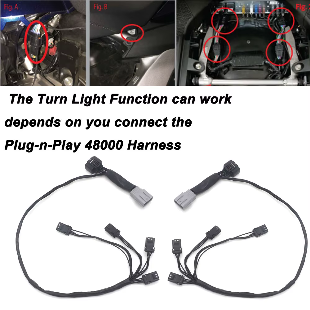 Lampe LED décorative latérale pour coffre de moto, pour Honda Goldwing Gold Wing GL1800 Tour DCT Air