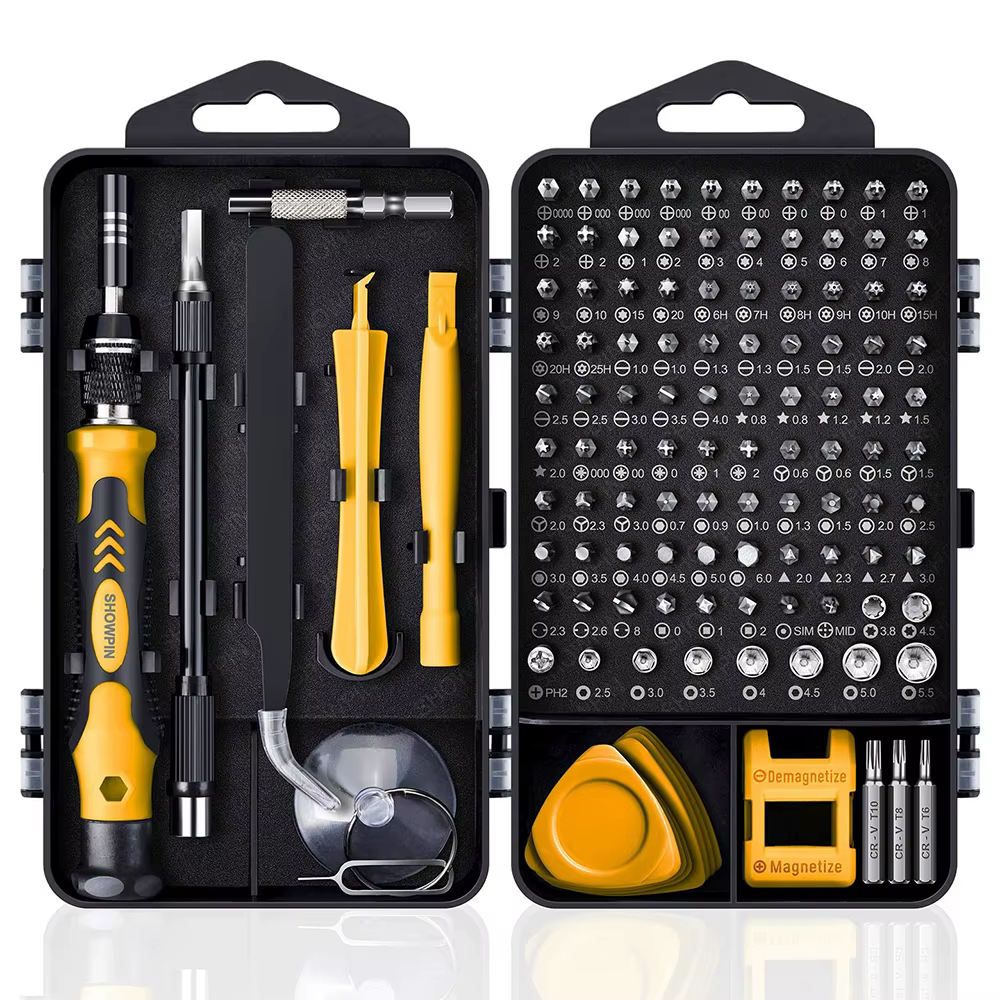 Jeu de tournevis magnétiques Torx Phillips 25/115/135/140 en 1, Kit d'embouts de vis avec clé de dém