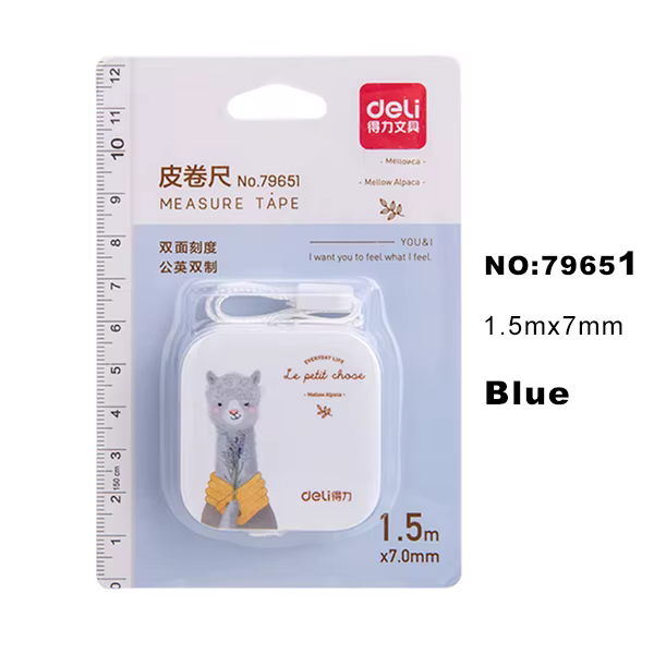 Deli-Ruban à mesurer à double échelle pour couture de corps, règle souple pour enfants et adultes, r