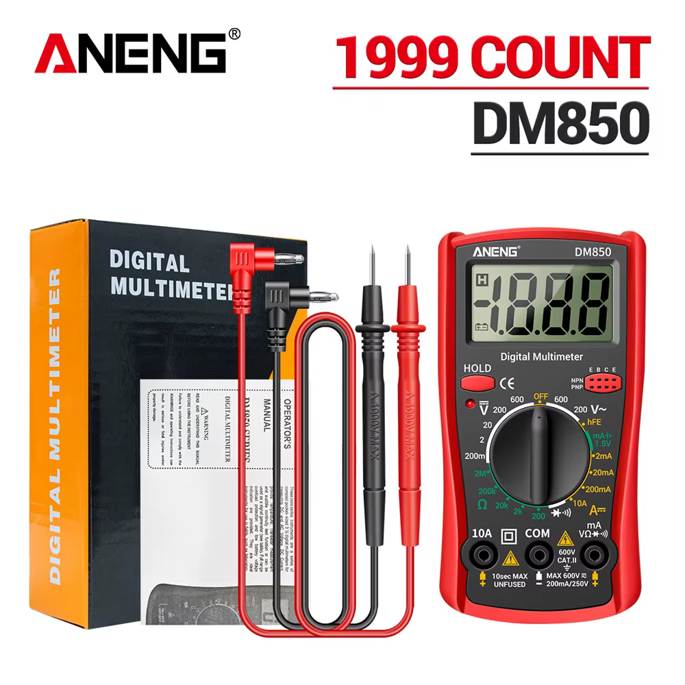 Multimètre professionnel ANENG DM850 compteur de tension AC/DC courant continu rétention de données