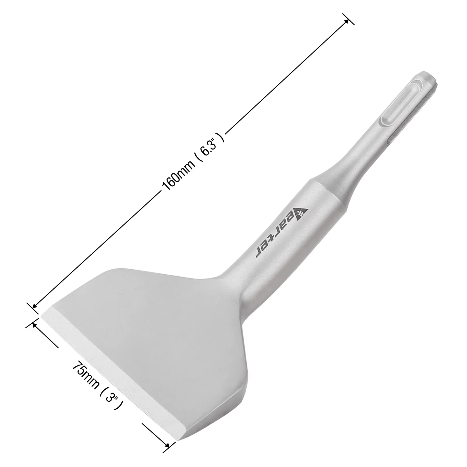 Vearter 75mmX160mm SDS Plus 15 ° Mèche coudée large et coudée à manivelle, pour perceuse à percuss