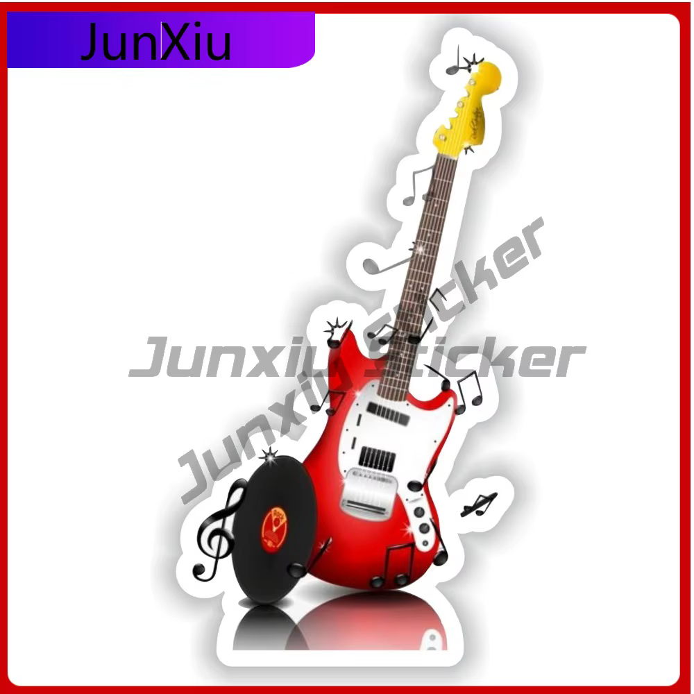 Autocollants extérieurs en vinyle pour guitare électrique, accessoires personnalisés pour voiture, c