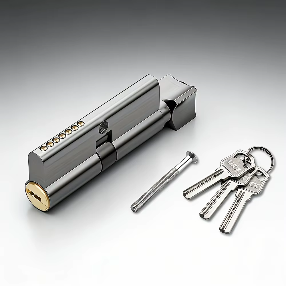 Cylindre de serrure de porte 70 mm |   Serrure de porte à cylindre antivol à 3 clés, cylindre de mor