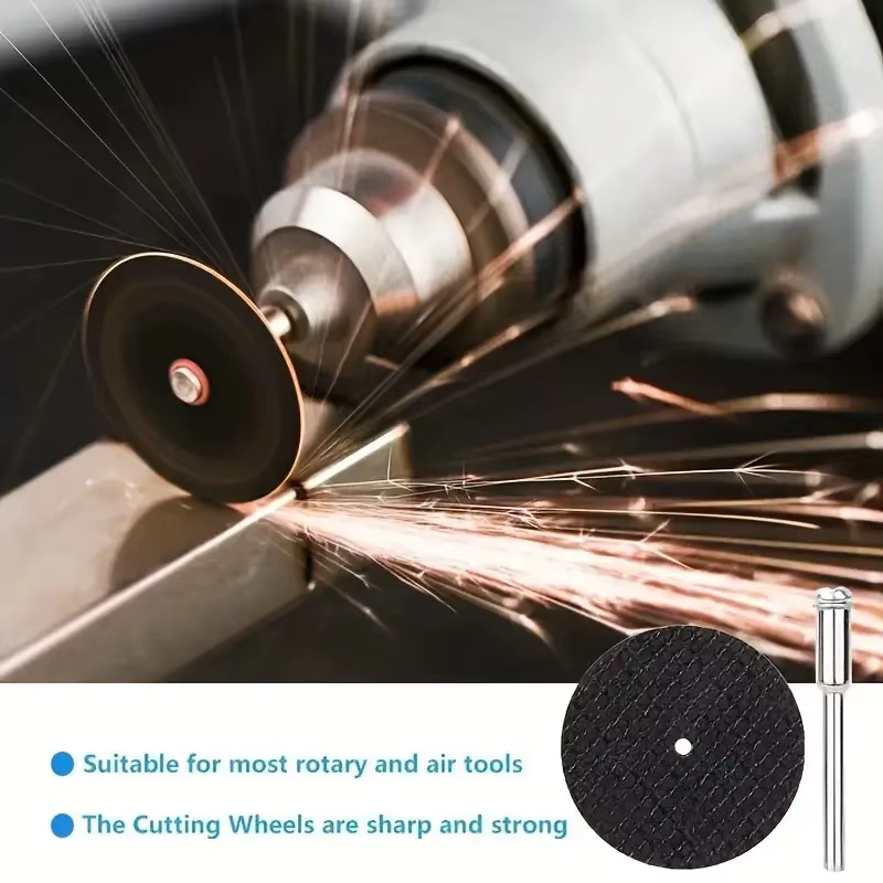 Disque à tronçonner converasif avec mandrins, meules pour accessoires, coupe du métal, outil lointai