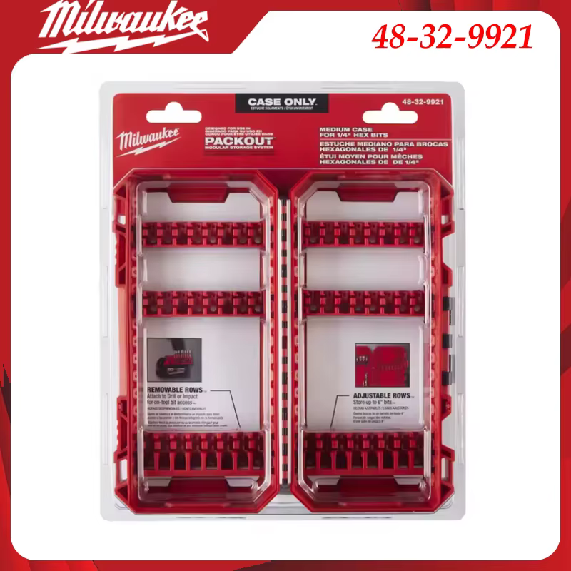 Boîte de rangement pour embouts hexagonaux de 1/4 po Milwaukee 48-32-9921 PACKOUT, boîte de rangemen