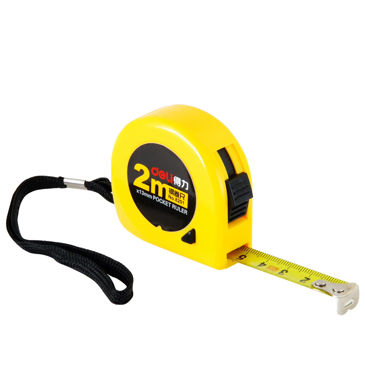 Deli – ruban à mesurer Portable en acier domestique, 2m/3m/5m, règle à anneau de verrouillage automa