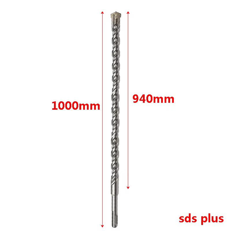 1000mm 1 pièces SDS PLUS embout Extra long embout d'extension embout cruciforme marteau rotatif. Bét