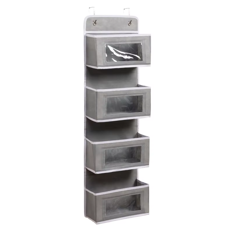 1pc Quatre couches Sac De Rangement Porte Suspendus Tissu Organisateur Sac Pour Articles Divers Sous
