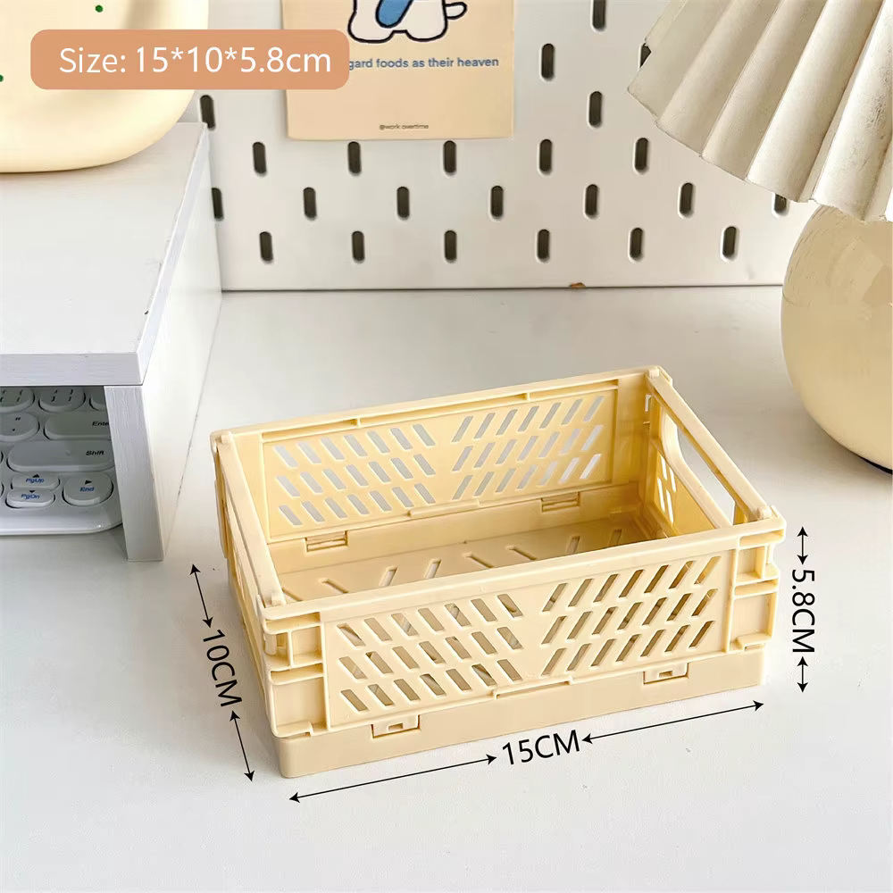 Boîte de Rangement Pliable en Plastique, mir Utilitaire, Conteneur Cosmétique, Support de Bureau, Us