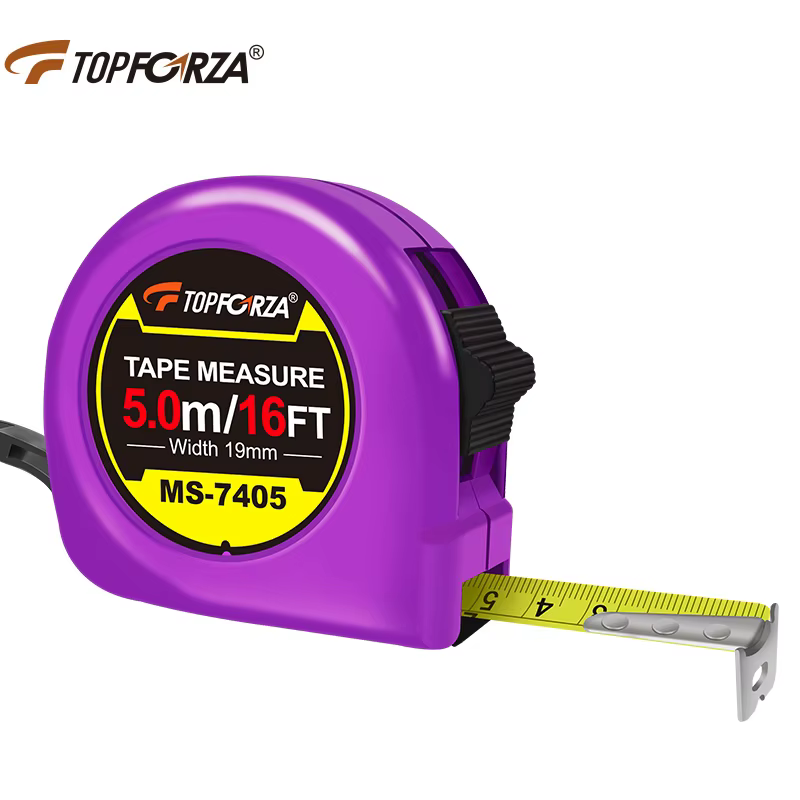 Règle en acier TOPFORZA, ruban à mesurer 5 m, outil de mesure métrique, règle en acier, outil de mes