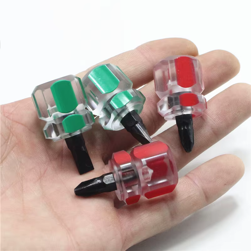 Kit de tournevis, Mini petit tournevis à tête de radis Portable, poignée transparente, réparation ou
