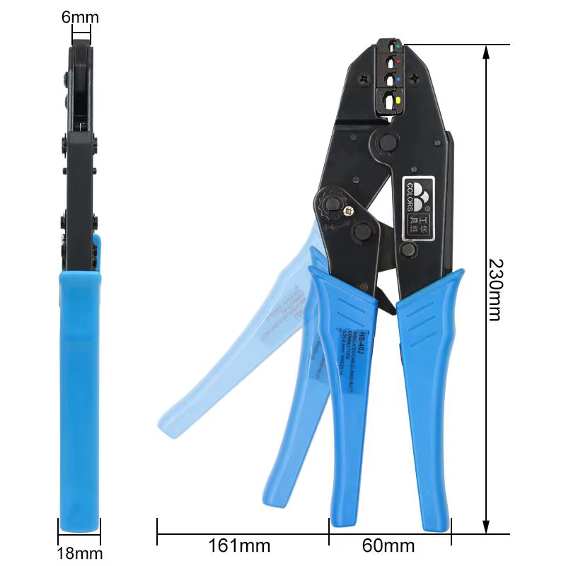 Pince à sertir outils de serrage capuchon/Kit de bornes de câble coaxial 230mm HS-40J multifonctionn