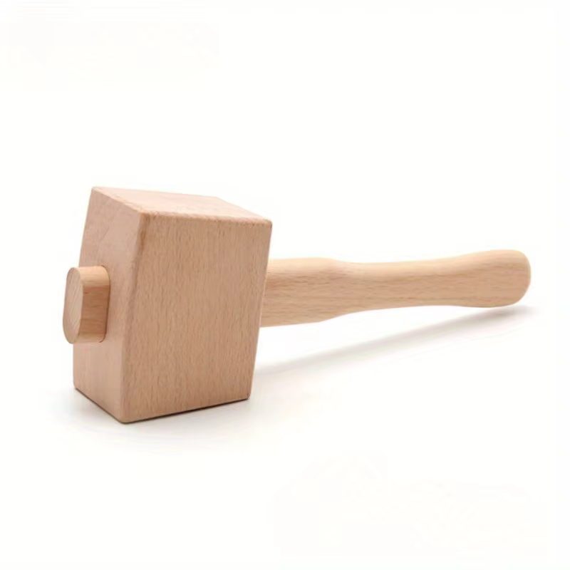 Marteau rond en bois fait main, léger et lisse, portable, pour la maison, l'extérieur, l'artisanat e