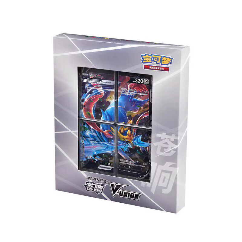 En stock – Boîtes cadeaux 100 % originales Pokémon PTCG : Quartet Coupling V-Union, Pikachu Big Gath