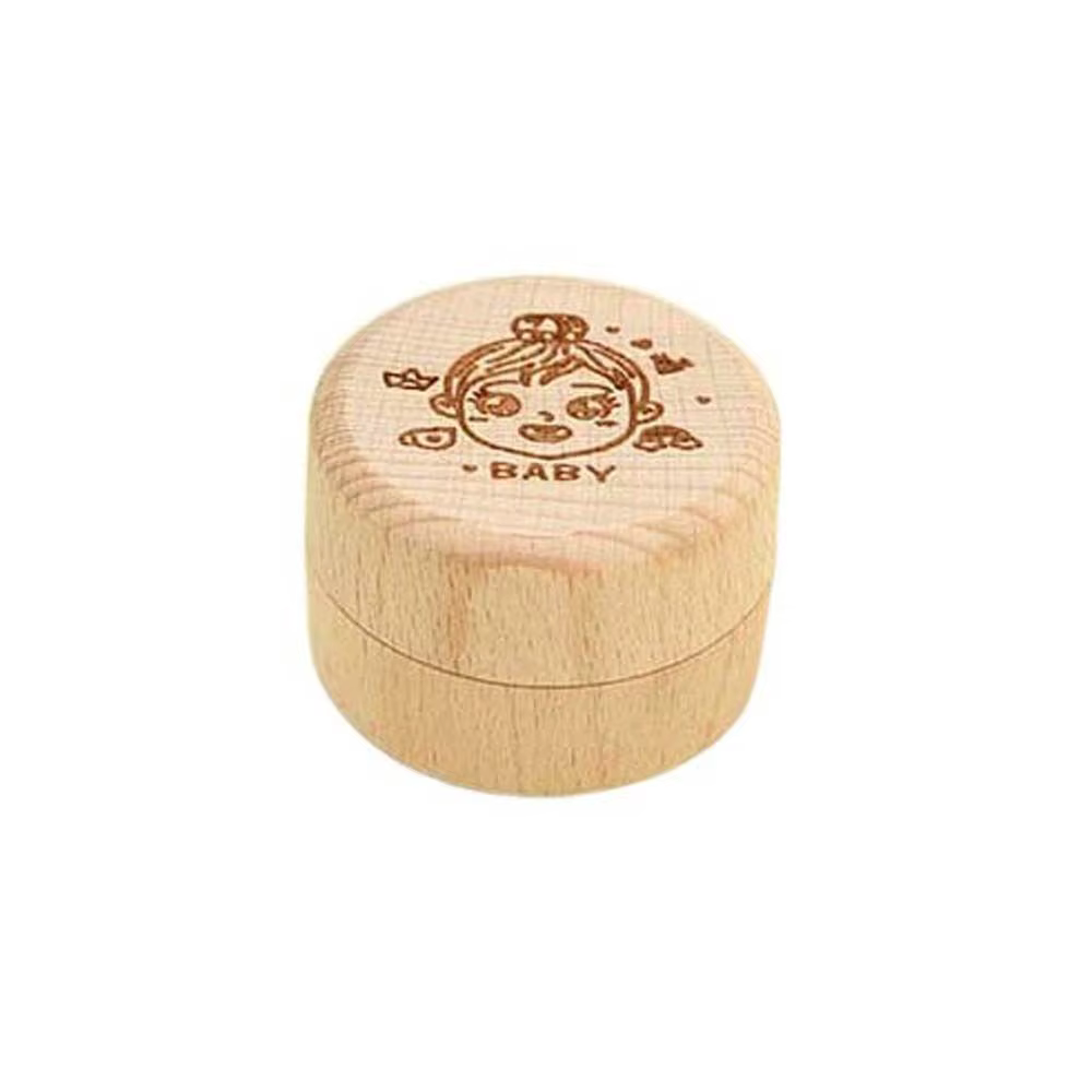 Boîte à dents de bébé en bois, boîte à dents de bébé, sauvegarde des dents primaires, organisateur d