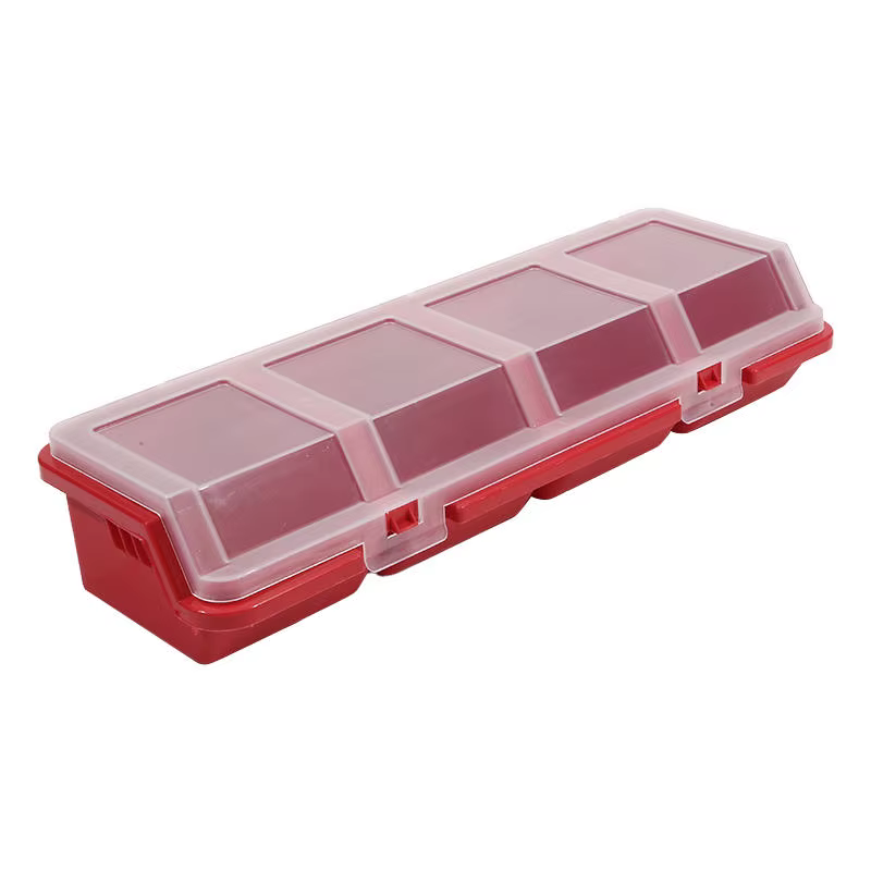 Boîte de rangement pour vis avec couvercle, bac empilable pour quincaillerie, rangement de pièces, b